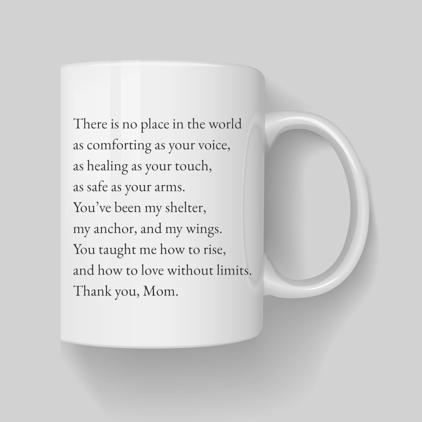 “Thank You Mom” Quote Ceramic Coffee Mug