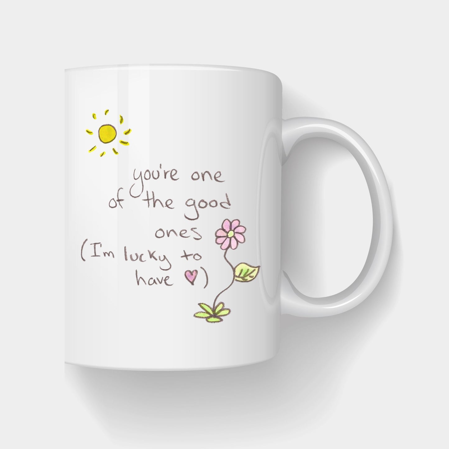 Cute Sunflower & Love Note Design Mug