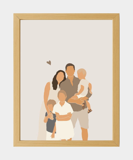 Custom Family Portrait Wall Frame