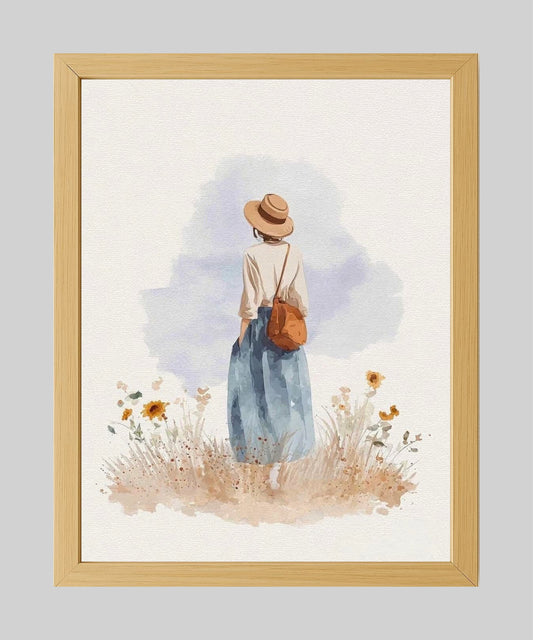 Girl in Hat Wall Art