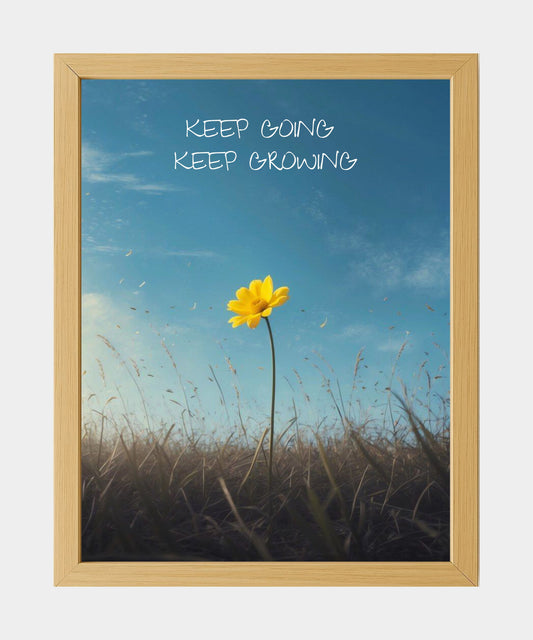 Keep Going Keep Growing Motivational Wall Art