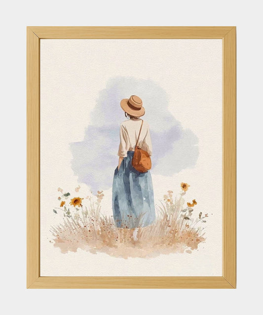 Girl in Hat Wall Art