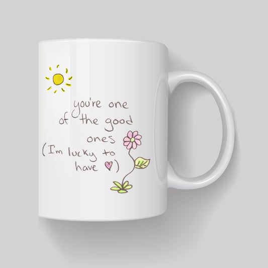 Cute Sunflower & Love Note Design Mug
