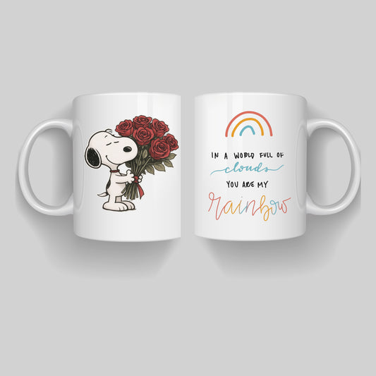 Snoopy Love & You Are My Rainbow Mug
