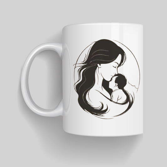 Mother and Child Ceramic Coffee Cup