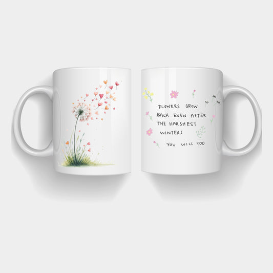 You Will Bloom Again Mug | Inspirational Quote Ceramic Coffee Mug