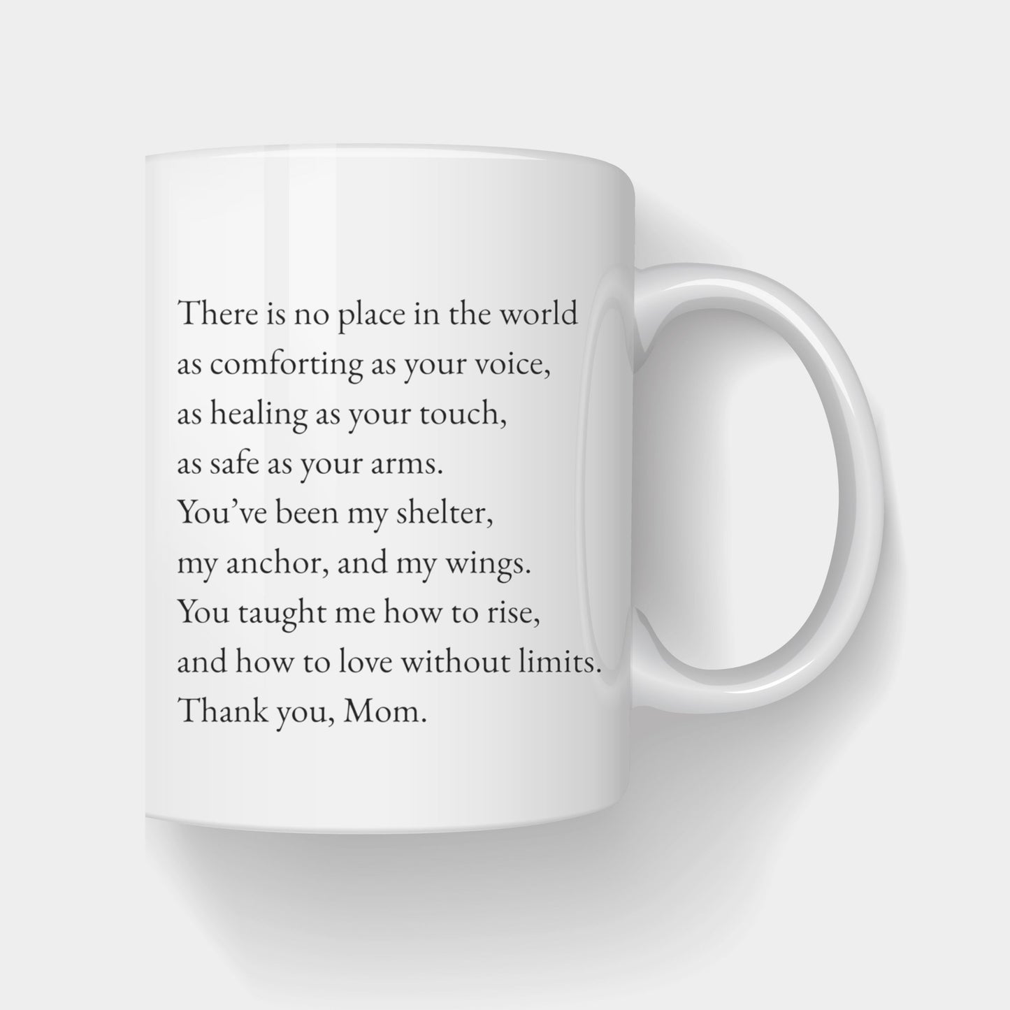 “Thank You Mom” Quote Ceramic Coffee Mug