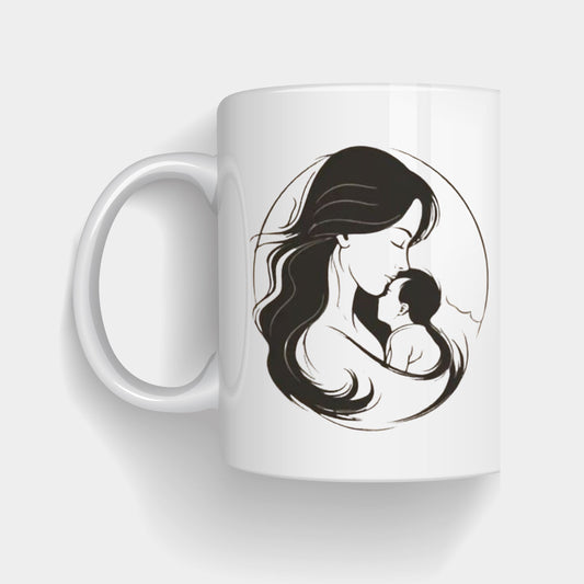 Mother and Child Ceramic Coffee Cup