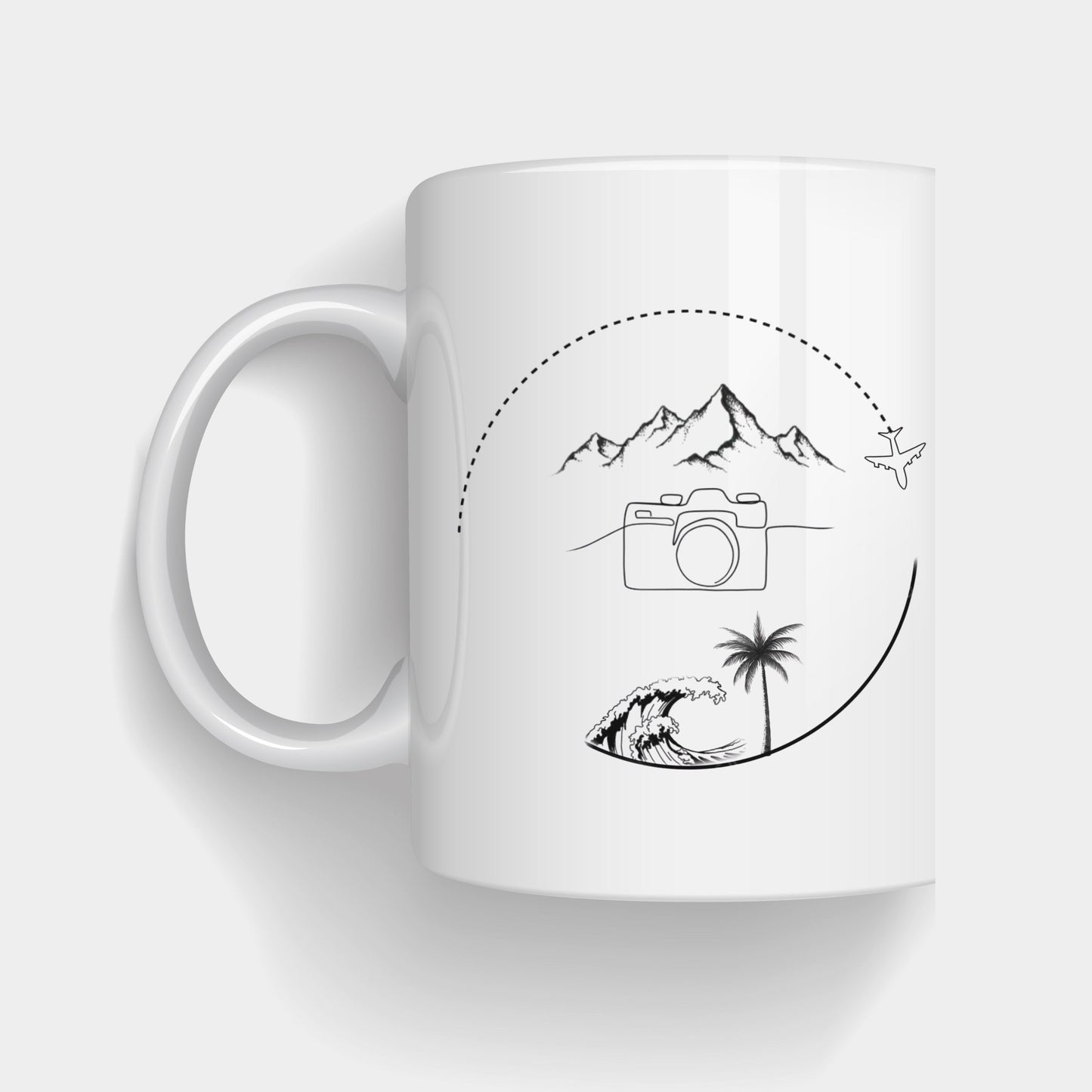 Inspirational Quote Ceramic Coffee Cup for Adventure Photography Lovers