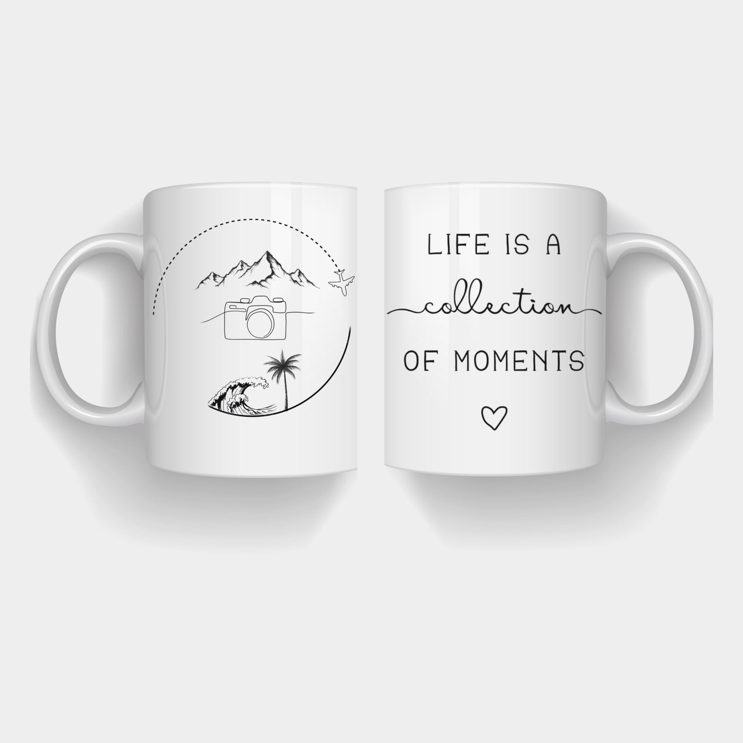 Inspirational Quote Ceramic Coffee Cup for Adventure Photography Lovers