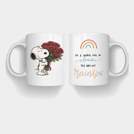 Snoopy Love & You Are My Rainbow Mug